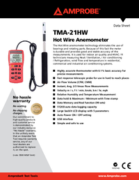 Thumbnail of document Data Sheet - TMA-21HW Hotwire Anemometer with Temperature